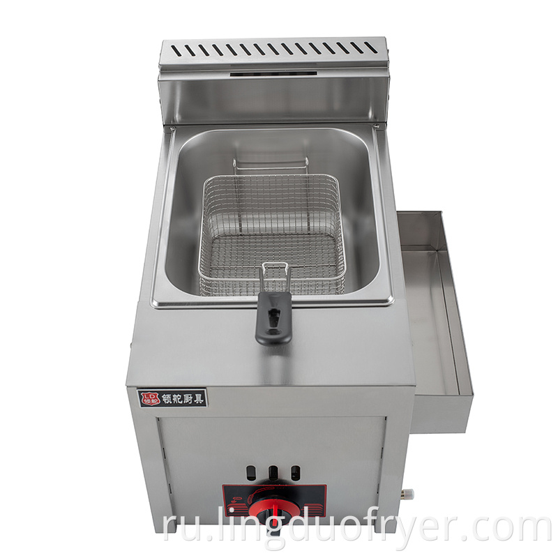 6L Luxury gas deep fryer